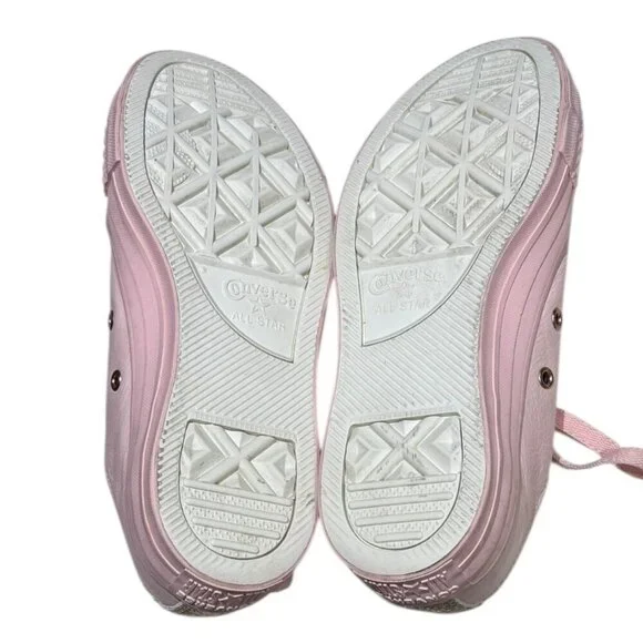 Converse Chuck Taylor All Star Low Pink Leather Rose Gold Accents Size 7 - Picture 6 of 10